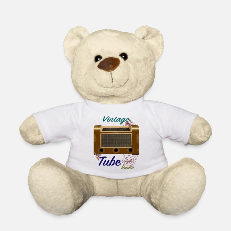 gebrauchtes, altes Röhrenradio - Teddy - Weiß