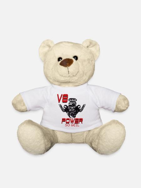 V8 Power so Geil - Teddy - Weiß