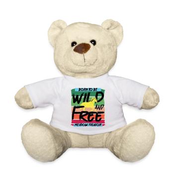 Né pour être sauvage - Nounours - blanc - Devant