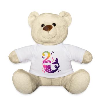 2 Sirène d’anniversaire - Nounours - blanc - Devant
