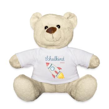 Schoolchild 2022 Rocket - Teddy Bear - white - Front