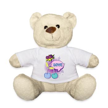 90's Pop art, cadeau original des années 90 - Nounours - blanc - Devant
