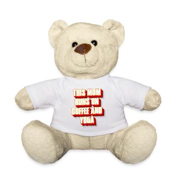 This mom runs on coffee and yoga - Nounours - blanc - Devant