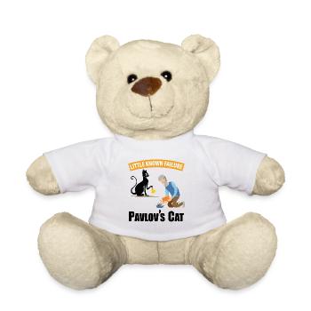 Pavlov's Cat Little Known Failure Funny Psychology - Teddy Bear - white - Front