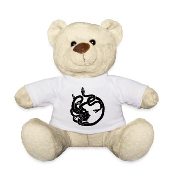 Femme aux cheveux de serpents (noir) - Nounours - blanc - Devant