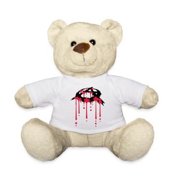 Drop of blood anarchy symbol - Teddy Bear - white - Front