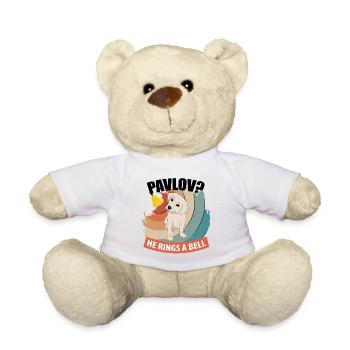 Pavlov - He Rings A Bell - Funny Psychology - Teddy Bear - white - Front