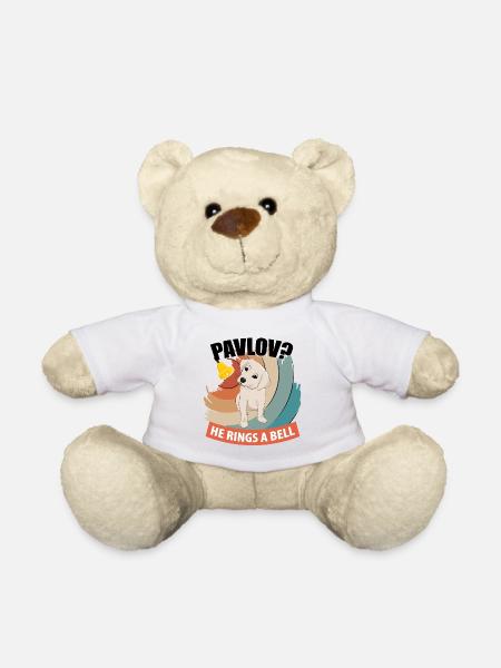 Pavlov - Er läutet eine Glocke - Funny Psychology - Teddy - Weiß
