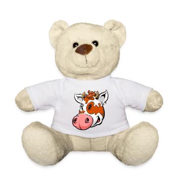 Cartoon Kuh - Teddy - Weiß - Vorne