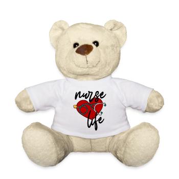 Nurse life Doctor Superhero Nurse Heart Nurse - Teddy Bear - white - Front