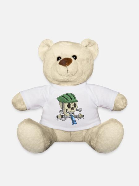 Fahrrad Totenkopf - Teddy - Weiß