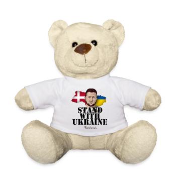 Ukraine Denmark Unterstützer T-Shirt Design - Teddy - Weiß - Vorne