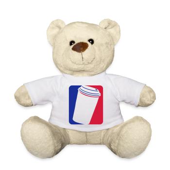 Blue Red Coffee Mug - Teddy Bear - white - Front