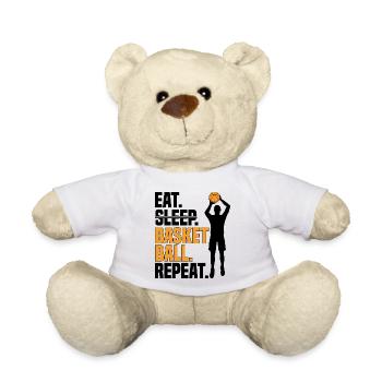 Eat Sleep Basketball Repeat I Girl Basketball player - Teddy Bear - white - Front