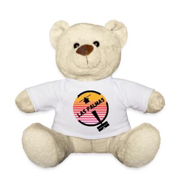 Las Palmas Kanarische Inseln Spanien Sun Retro Flugzeug - Teddy - Weiß - Vorne