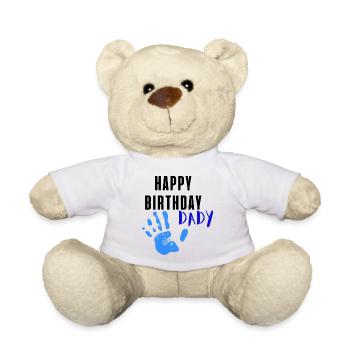 design d’anniversaire pour papa, joyeux anniversaire papa - Nounours - blanc - Devant