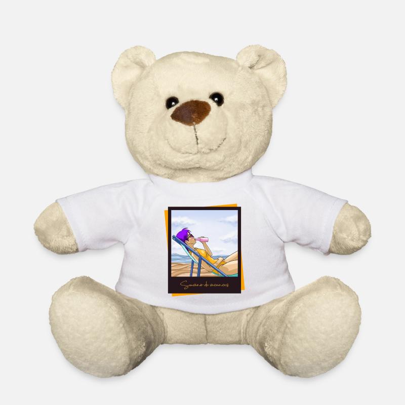 Souvenir de vacances - Nounours - blanc