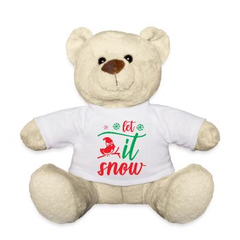 Let it snow - Weihnachtshumor - Teddy - Weiß - Vorne