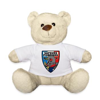 fanion t-shirt sapeurs pompiers de France Fanion - Nounours - blanc - Devant