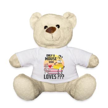 Just a mouse that loves cheese - Teddy Bear - white - Front
