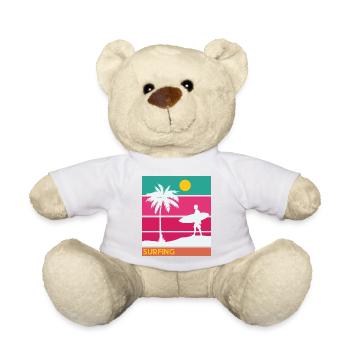 Surfing Surfboard Surfer Geschenksidee - Teddy - Weiß - Vorne