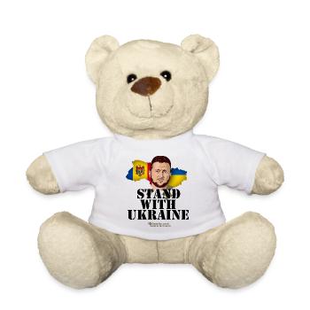 Ukraine Zelenskyi T-Shirt Moldavie - Nounours - blanc - Devant