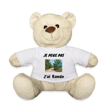 Je peux pas J'ai Rando - Nounours - blanc - Devant