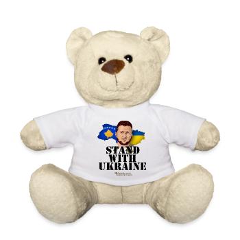 Ukraine Kosovo T-Shirt - Teddy - Weiß - Vorne