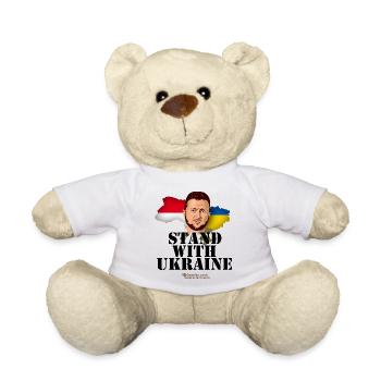 Ukraine Monaco T-Shirt - Nounours - blanc - Devant