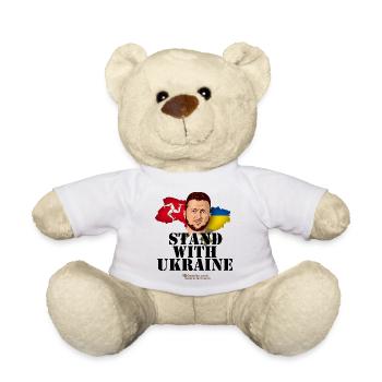 Ukraine Isle of Man - Teddy Bear - white - Front