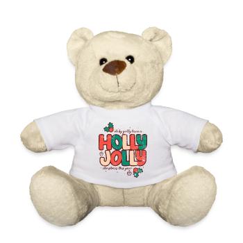 Holly Jolly Weihnachten Retro - Teddy - Weiß - Vorne