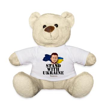 Alaska Ukraine Unterstützer T-Shirt Design - Teddy - Weiß - Vorne