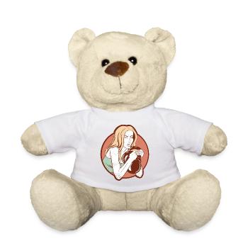 Bodybuilder Leg Day Girl Kettlebells Fitness - Nounours - blanc - Devant