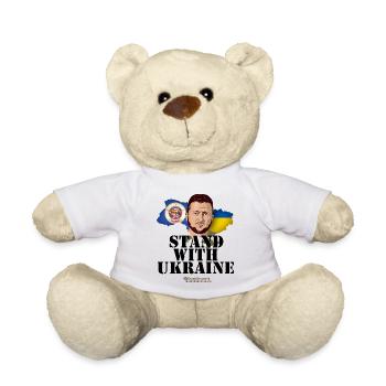 Minnesota Ukraine Friendship Design - Teddy Bear - white - Front