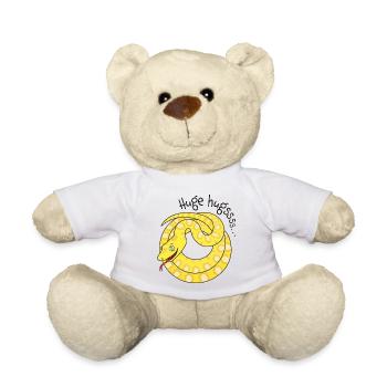Tight hugs available from python! - Teddy Bear - white - Front