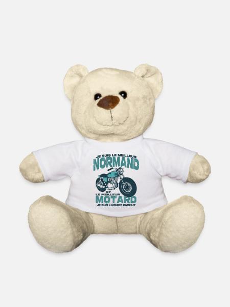 Le meilleur motard et le meilleur normand - Nounours - blanc