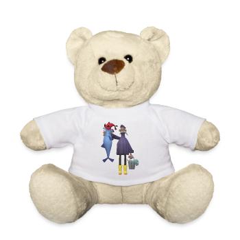 Angeln Angler Fischer Fisch Lustig - Teddy - Weiß - Vorne