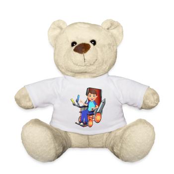 Wheelchair Hero - Teddy Bear - white - Front
