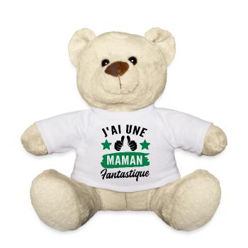 j ai une maman fantastique - Nounours - blanc - Devant