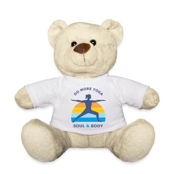 Soul and body. Do more yoga - Teddy Bear - white - Front