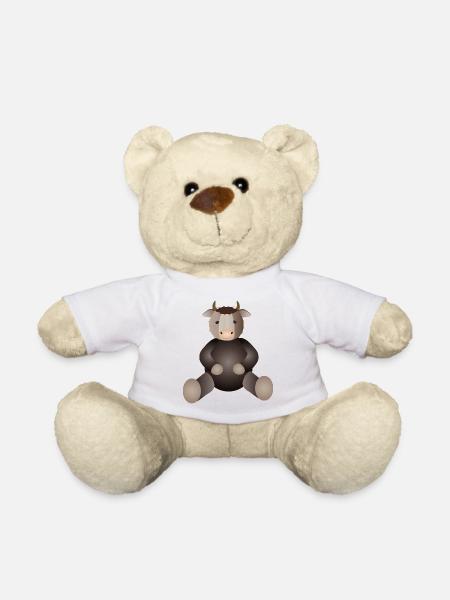 goldiger Ochse für Tierfreunde ein Must Have - Teddy - Weiß