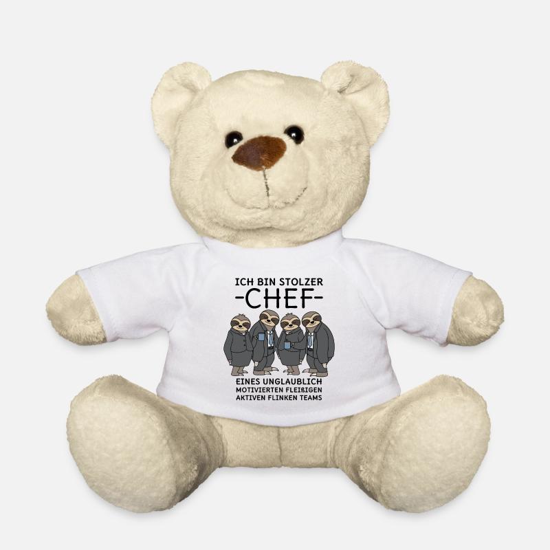 Stolzer Chef unglaublich fleißiges Team Faultiere - Teddy - Weiß
