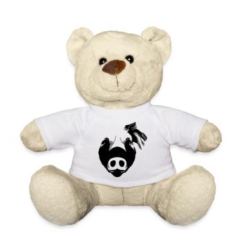 Schwein Schweinchen Schweine Tier Tiere Vektor 1 - Teddy - Weiß - Vorne