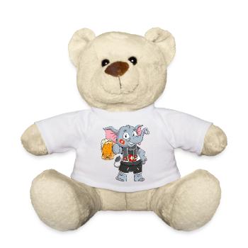 Schweizer Fan Elefant - Teddy - Weiß - Vorne