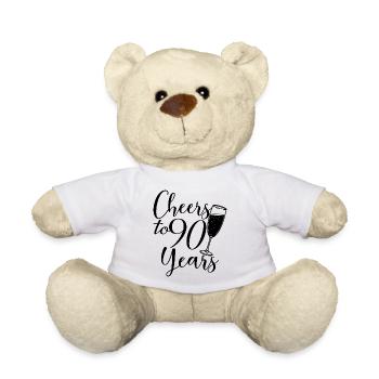 90. Geburtstag Frauen Ihr Geburtstagskind 90 Jahre alt - Teddy - Weiß - Vorne