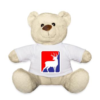 Hunter Funny Roebuck Deer Logo | Colors can be changed - Teddy Bear - white - Front