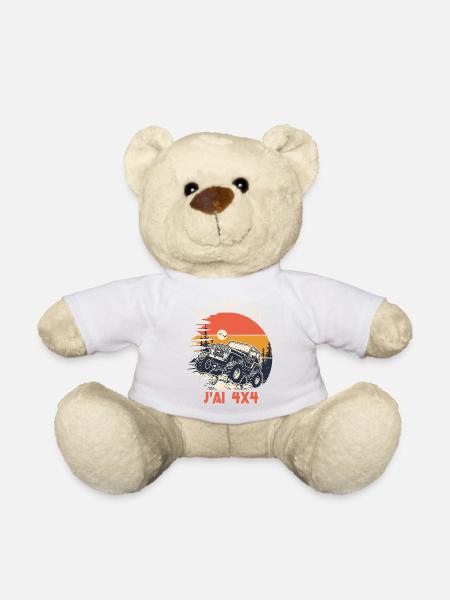 4x4 je peux pas j ai 4X4 humour 4X4 - Nounours - blanc