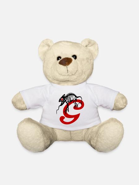 Gecko, Eidechse, Initiale - Teddy - Weiß