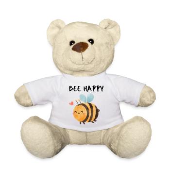 Bee Happy - Teddy Bear - white - Front