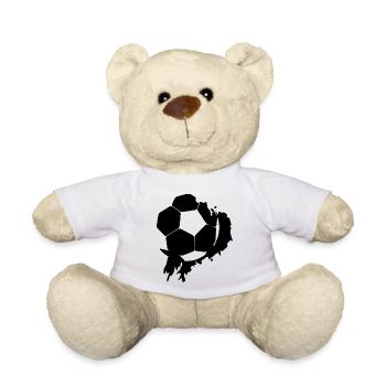 Fußball Soccer - Teddy Bear - white - Front